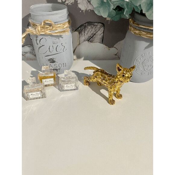 Taylor Avedon Gold Leopard Jewelry / Trinket Box - Picture 6 of 7